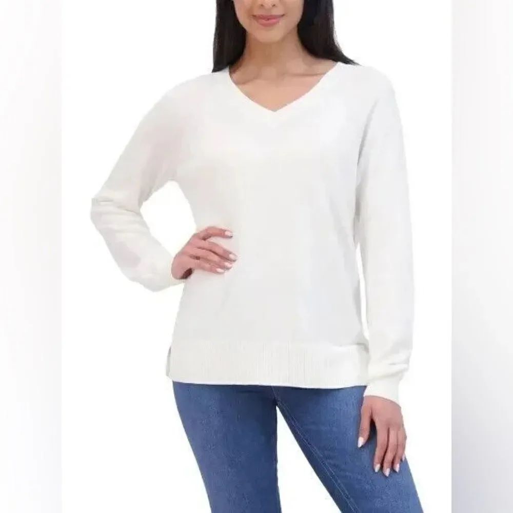 NEW Lucky Brand Marshmallow V Neck Sweater
